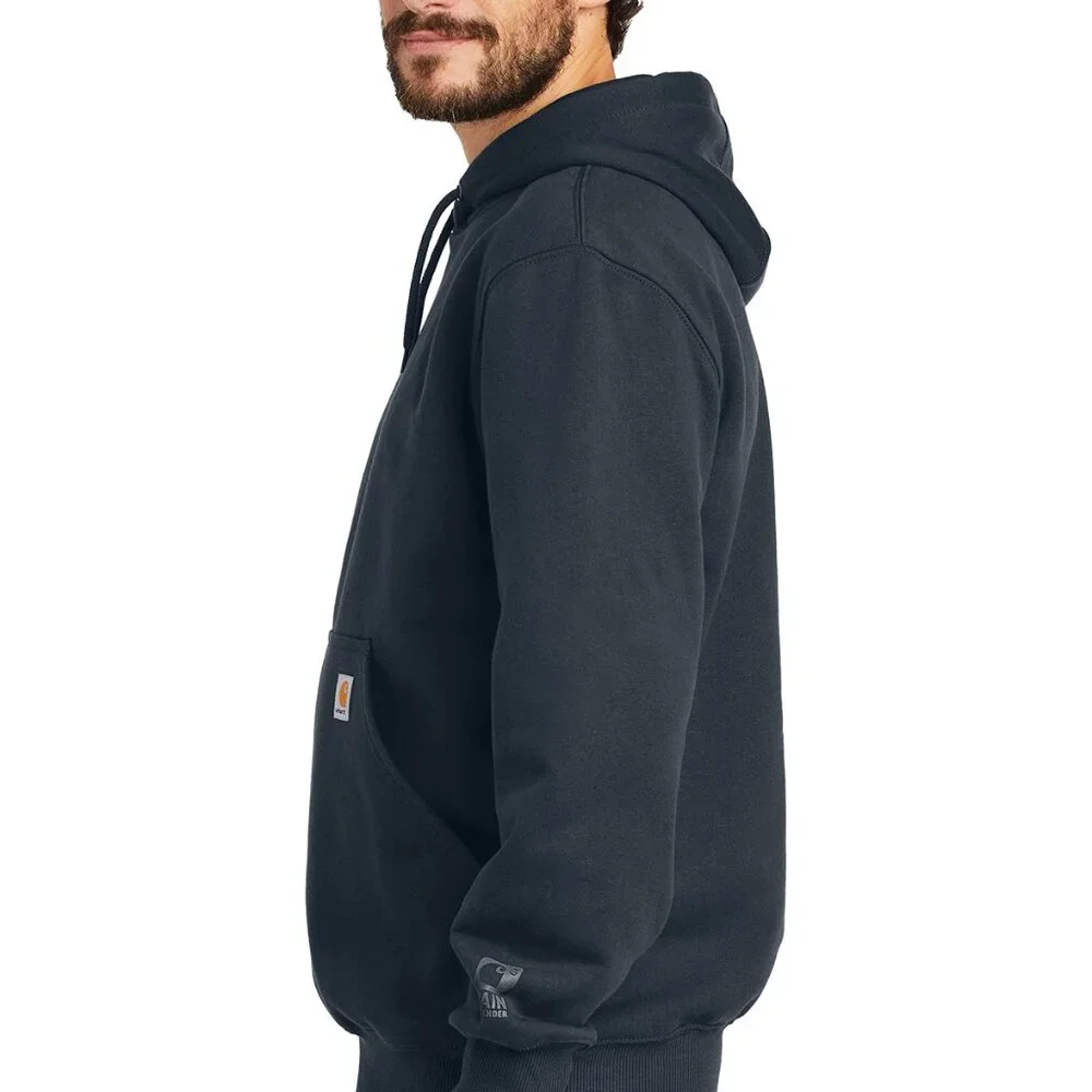 (NWT) Carhartt Mens Rain Defender Paxton Heavyweight Hooded Sweatshirt Navy - Picture 4 of 5